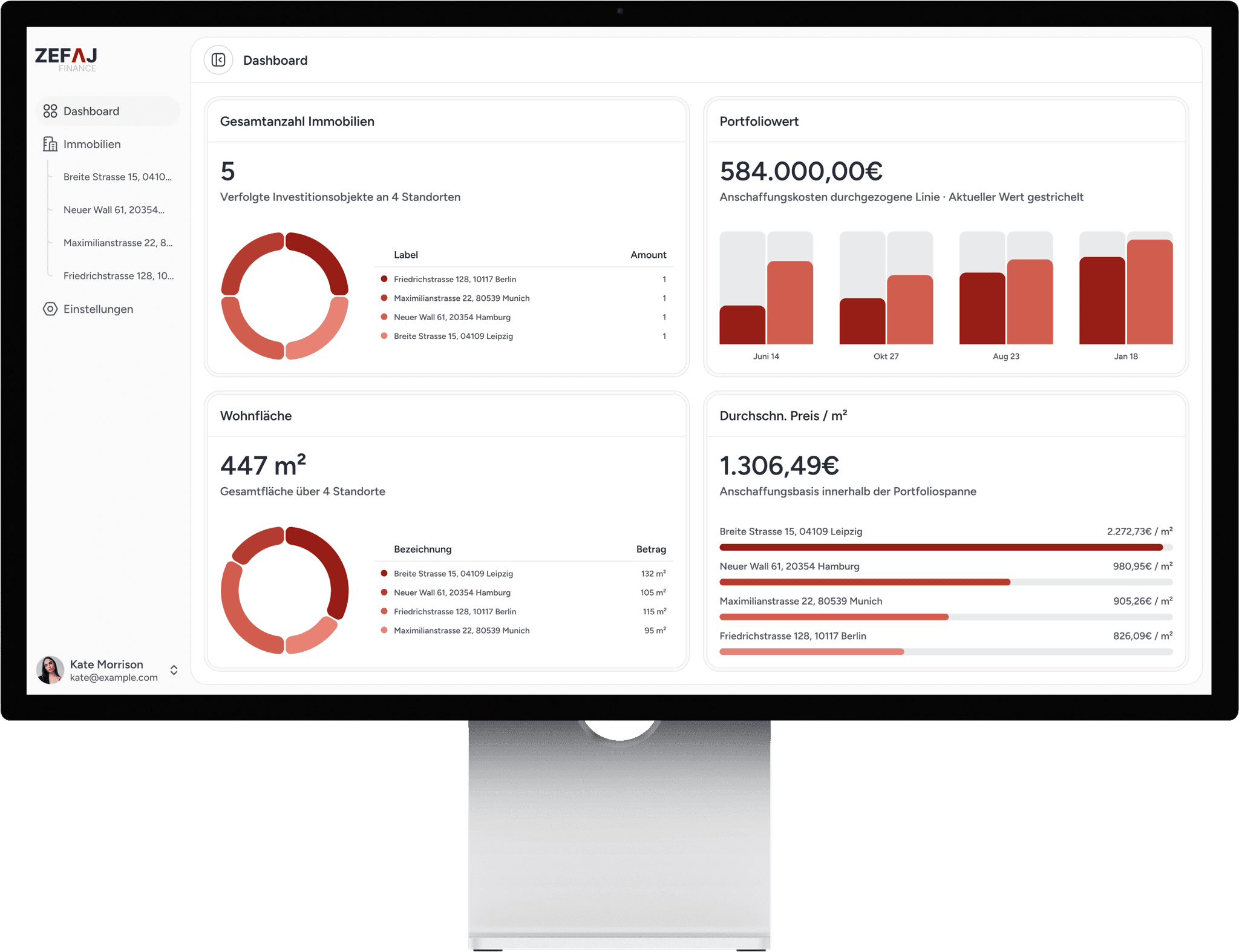 Zefaj Finance Dashboard